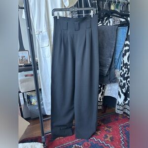 Ganni black paper bag trouser, size 6